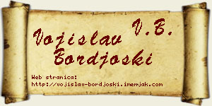 Vojislav Borđoški vizit kartica